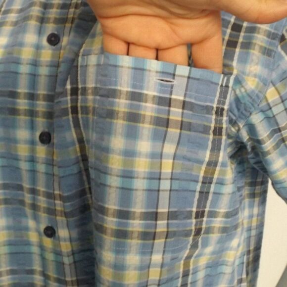 Patagonia Shirt, L, Puckerware/Seersucker, Short sleeves, Buttons, Victory Ranch - Picture 6 of 15